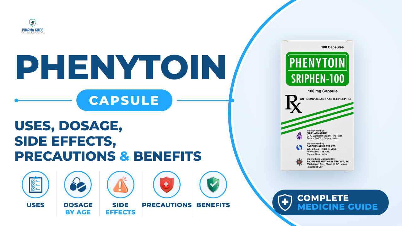 Phenytoin Capsule: Uses, Dosage, Side Effects, Precautions and Alternates