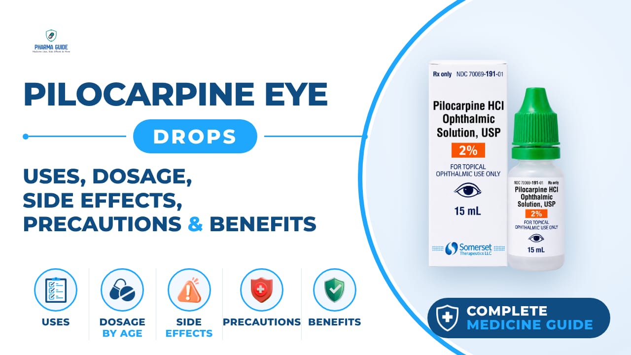 Pilocarpine Eye Drops: Uses, Dosage, Side Effects, Precautions and Alternates