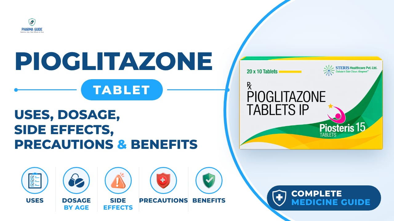 Pioglitazone Tablet: Uses, Dosage, Side Effects, Precautions and Alternates