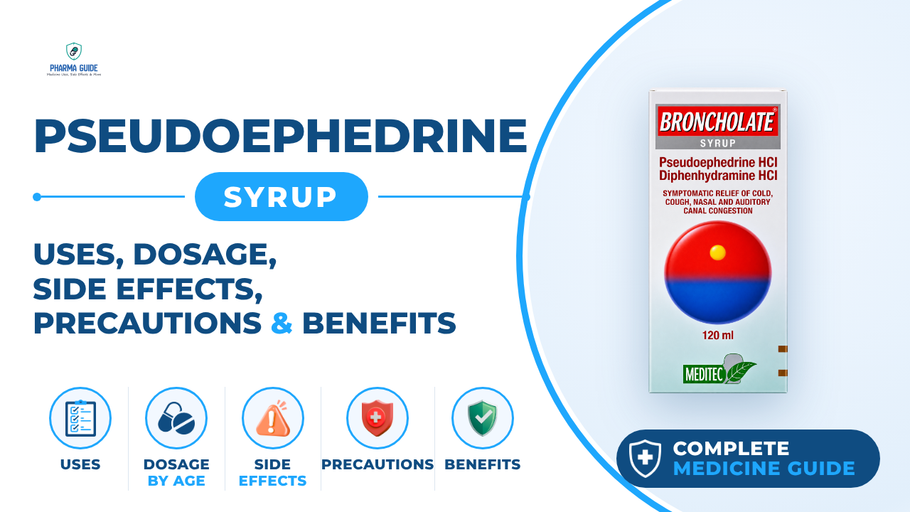 Pseudoephedrine Syrup: Uses, Dosage, Side Effects, Precautions and Alternates