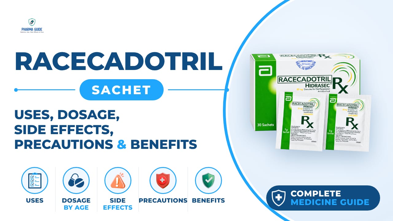 Racecadotril Sachet: Uses, Dosage, Side Effects, Precautions and Alternates