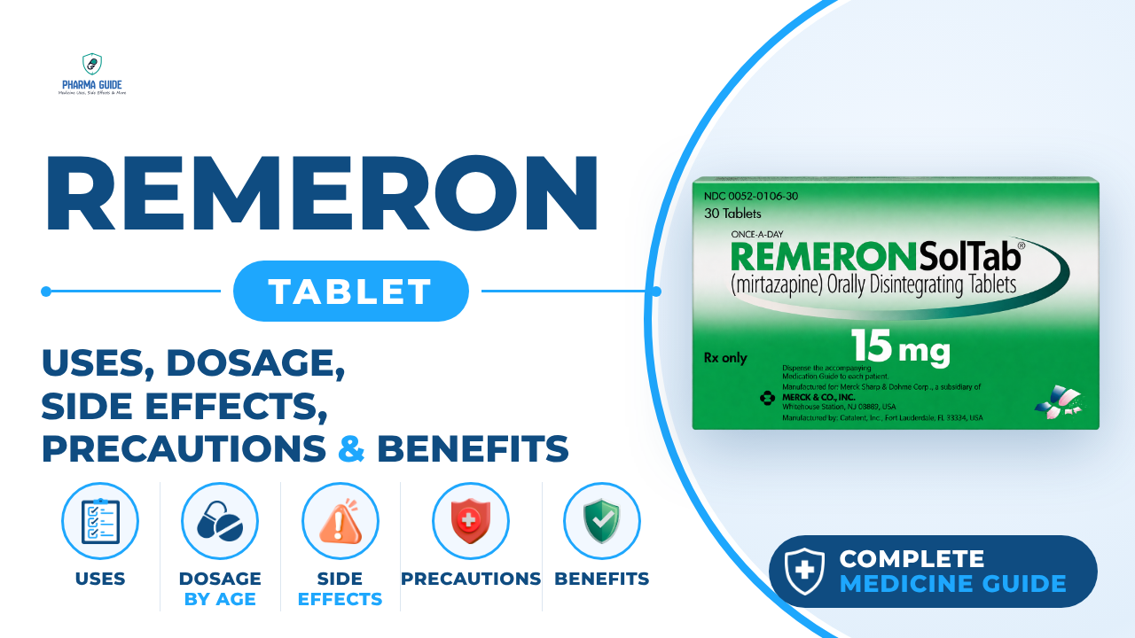 Remeron Tablet: Uses, Dosage, Side Effects, Precautions and Alternates