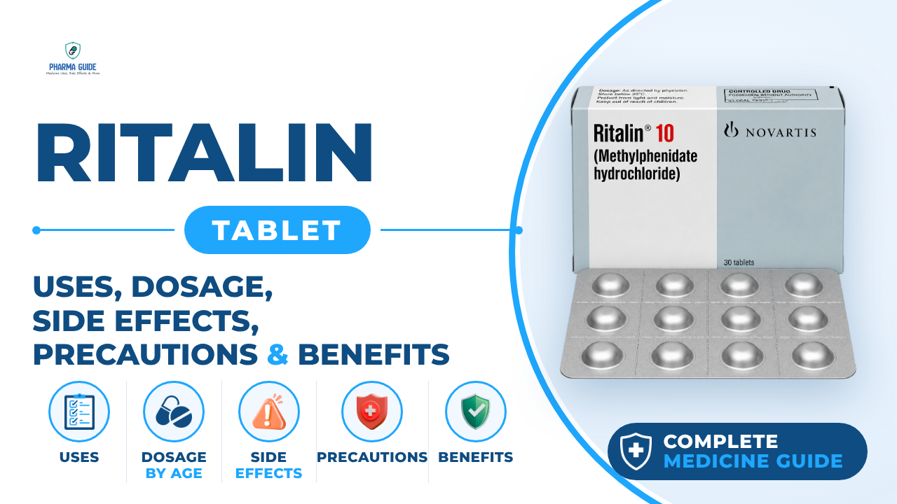 Ritalin Tablet: Uses, Dosage, Side Effects, Precautions and Alternates