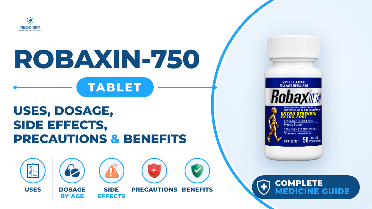 Robaxin-750 Tablet: Uses, Dosage, Side Effects, Precautions and Alternates
