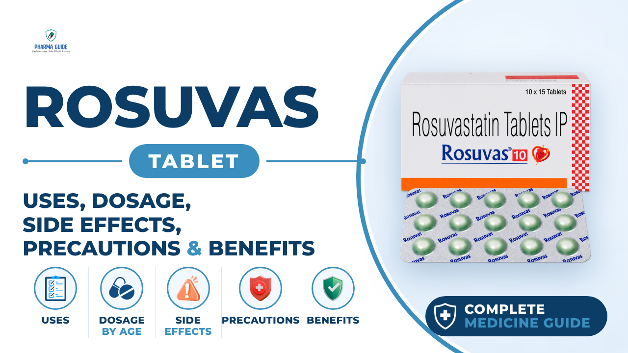 Rosuvas Tablet: Uses, Dosage, Side Effects, Precautions and Alternates