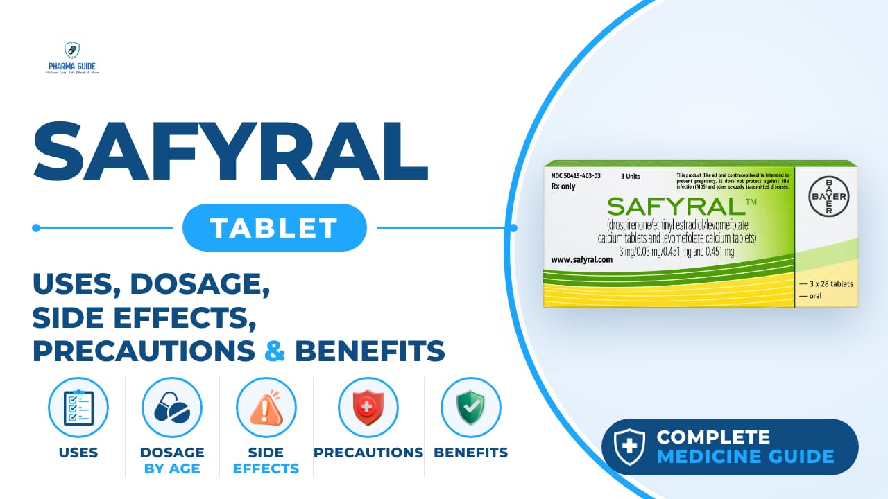 Safyral Tablet: Uses, Dosage, Side Effects, Precautions and Alternates