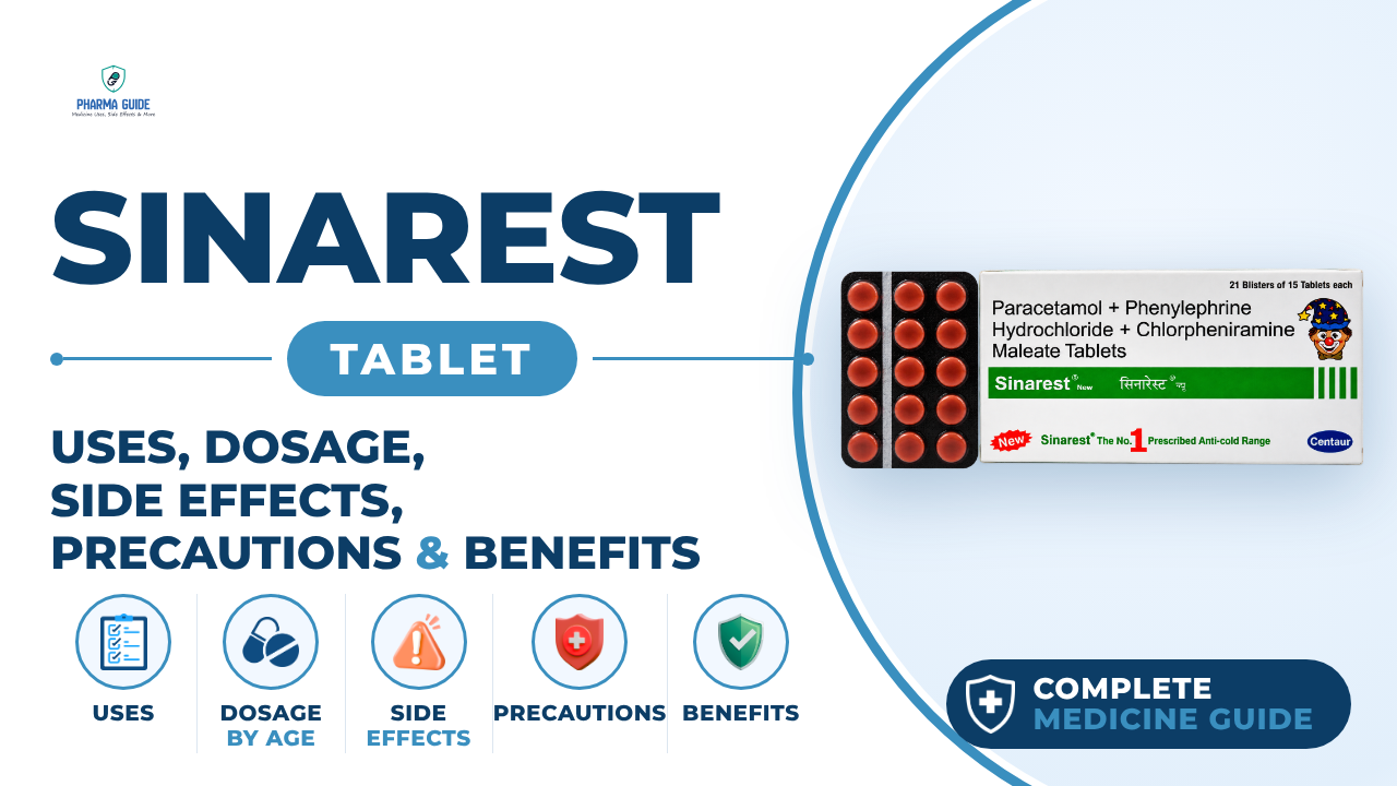 Sinarest Tablet: Uses, Dosage, Side Effects, Precautions and Alternates