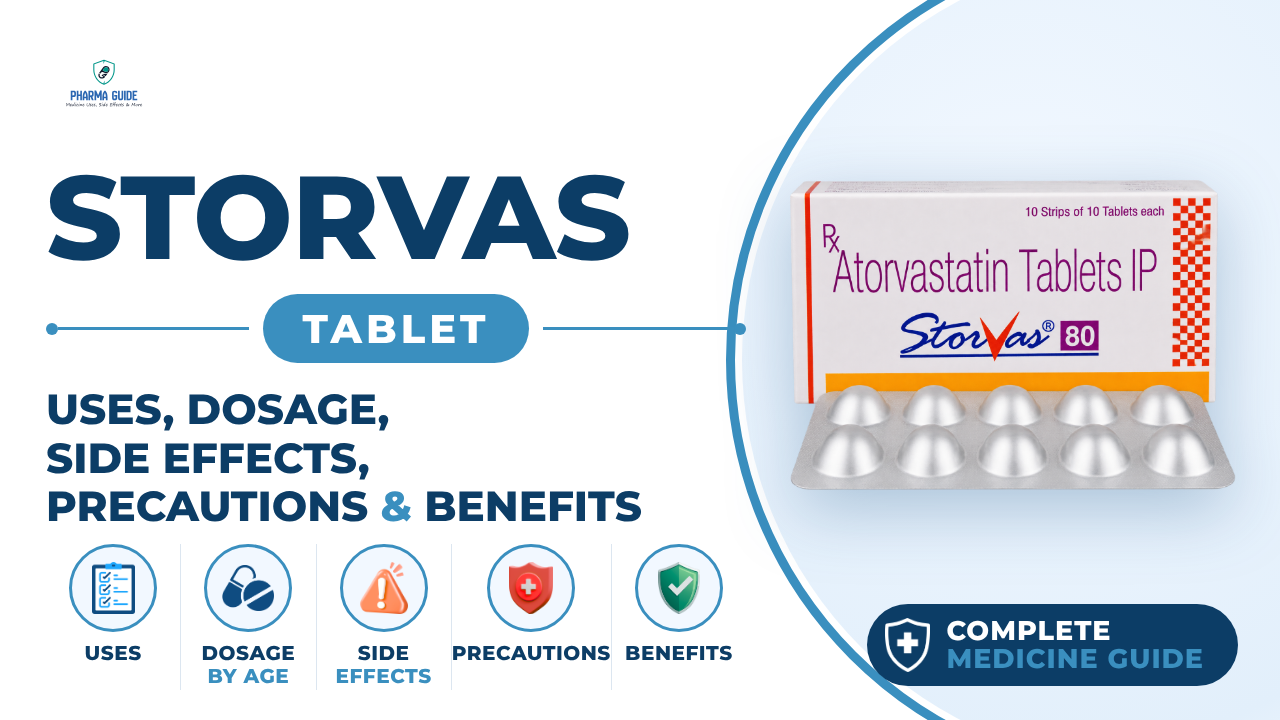 Storvas Tablet: Uses, Dosage, Side Effects, Precautions and Alternates