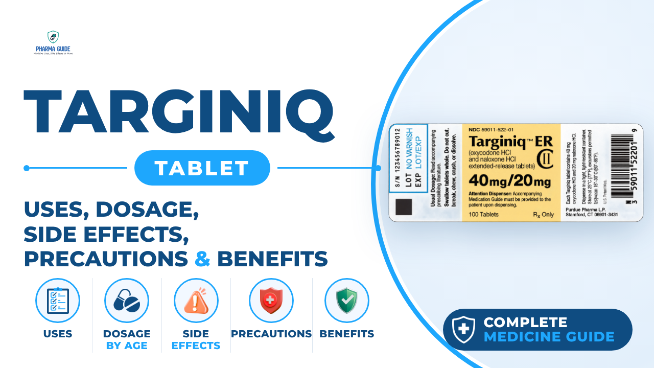 Targiniq Tablet: Uses, Dosage, Side Effects, Precautions and Alternates