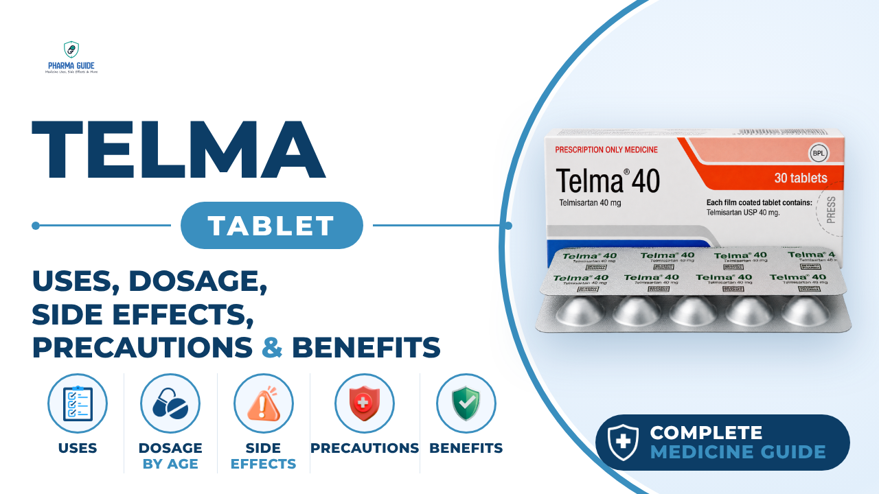 Telma Tablet: Uses, Dosage, Side Effects, Precautions and Alternates