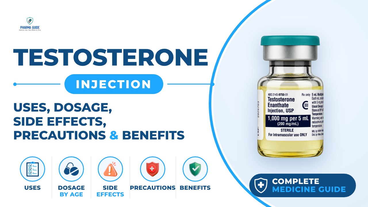 Testosterone Injection: Uses, Dosage, Side Effects, Precautions and Alternates