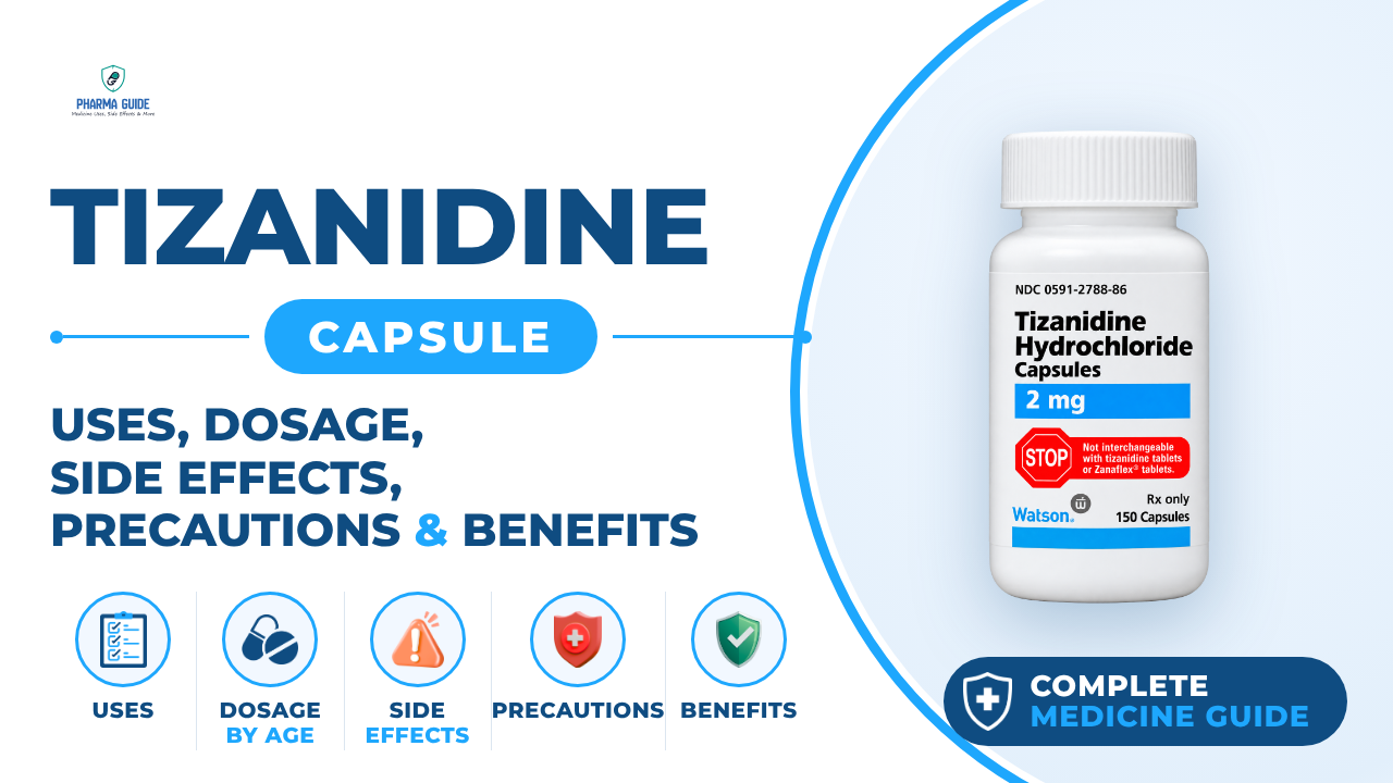 Tizanidine Capsule: Uses, Dosage, Side Effects, Precautions and Alternates