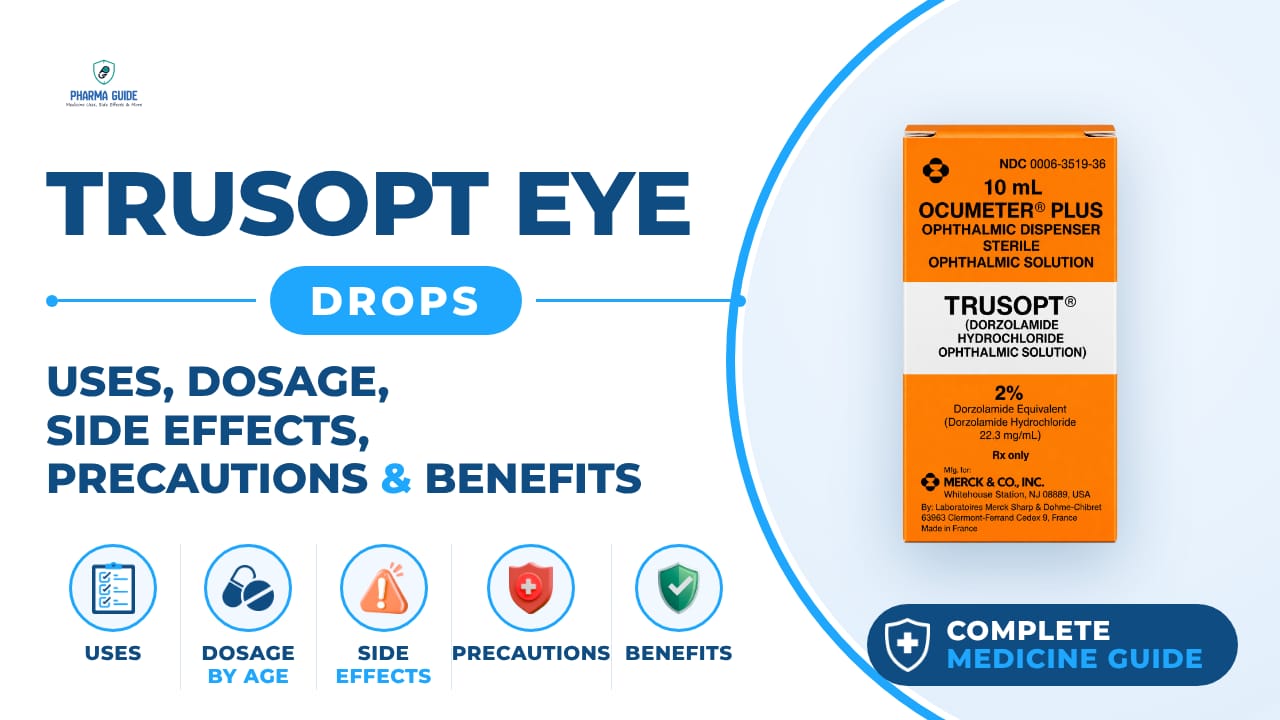 Trusopt Eye Drops: Uses, Dosage, Side Effects, Precautions and Alternates
