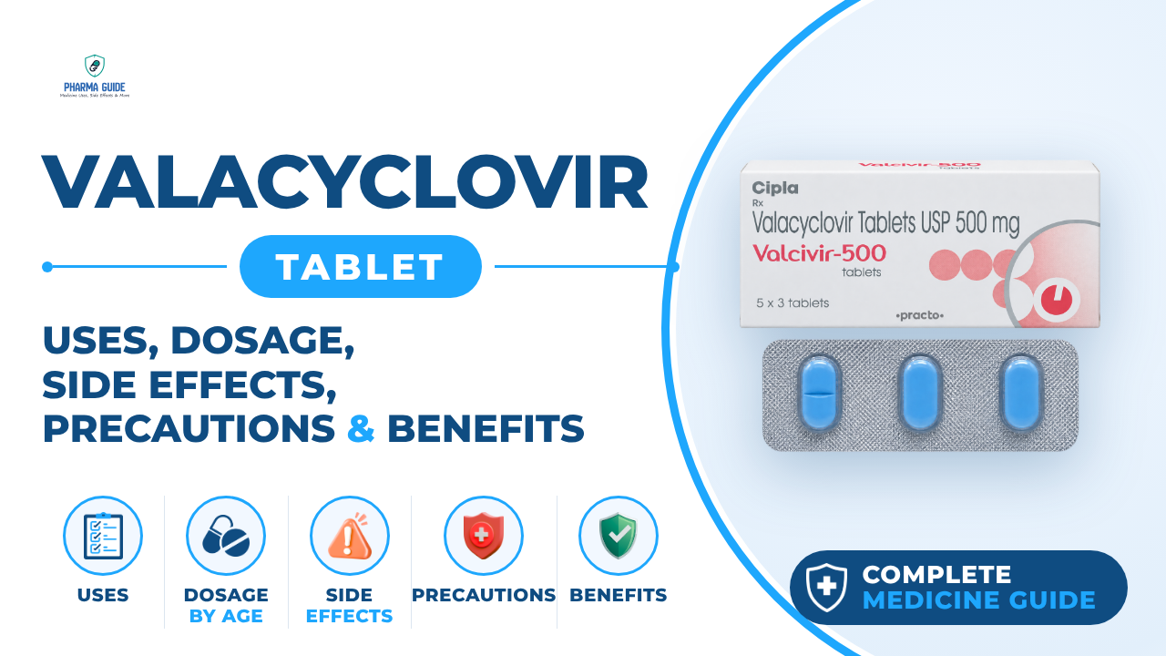 Valacyclovir Tablet: Uses, Dosage, Side Effects, Precautions and Alternates