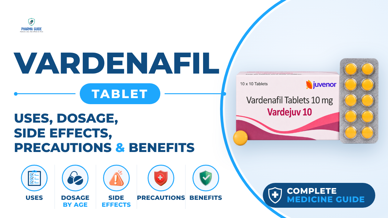 Vardenafil Tablet: Uses, Dosage, Side Effects, Precautions and Alternates