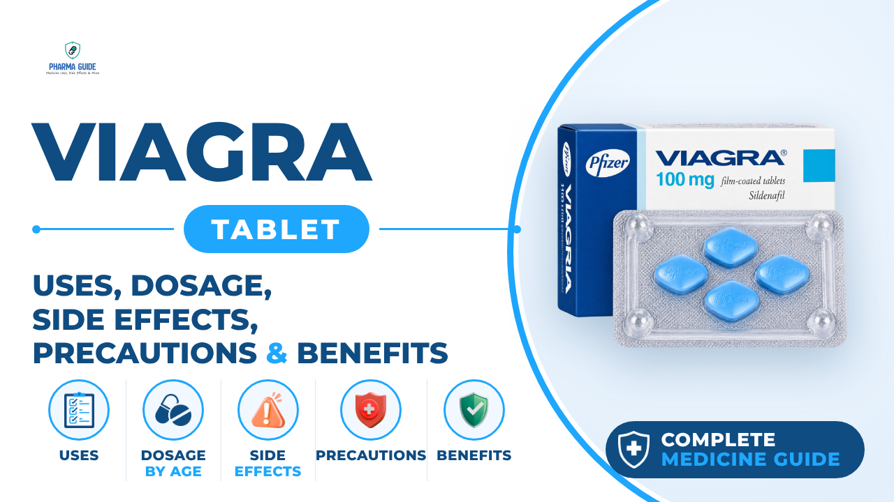 Viagra Tablet: Uses, Dosage, Side Effects, Precautions and Alternates