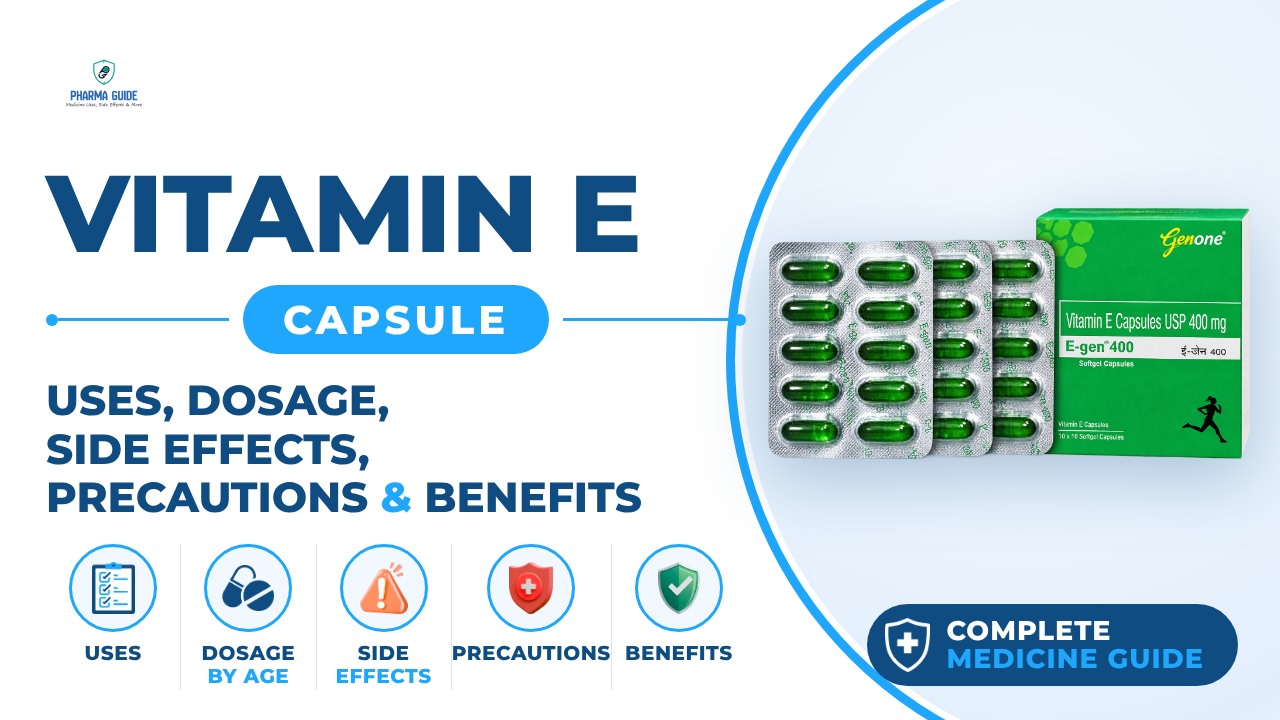 Vitamin E Capsule: Uses, Dosage, Side Effects, Precautions and Alternates