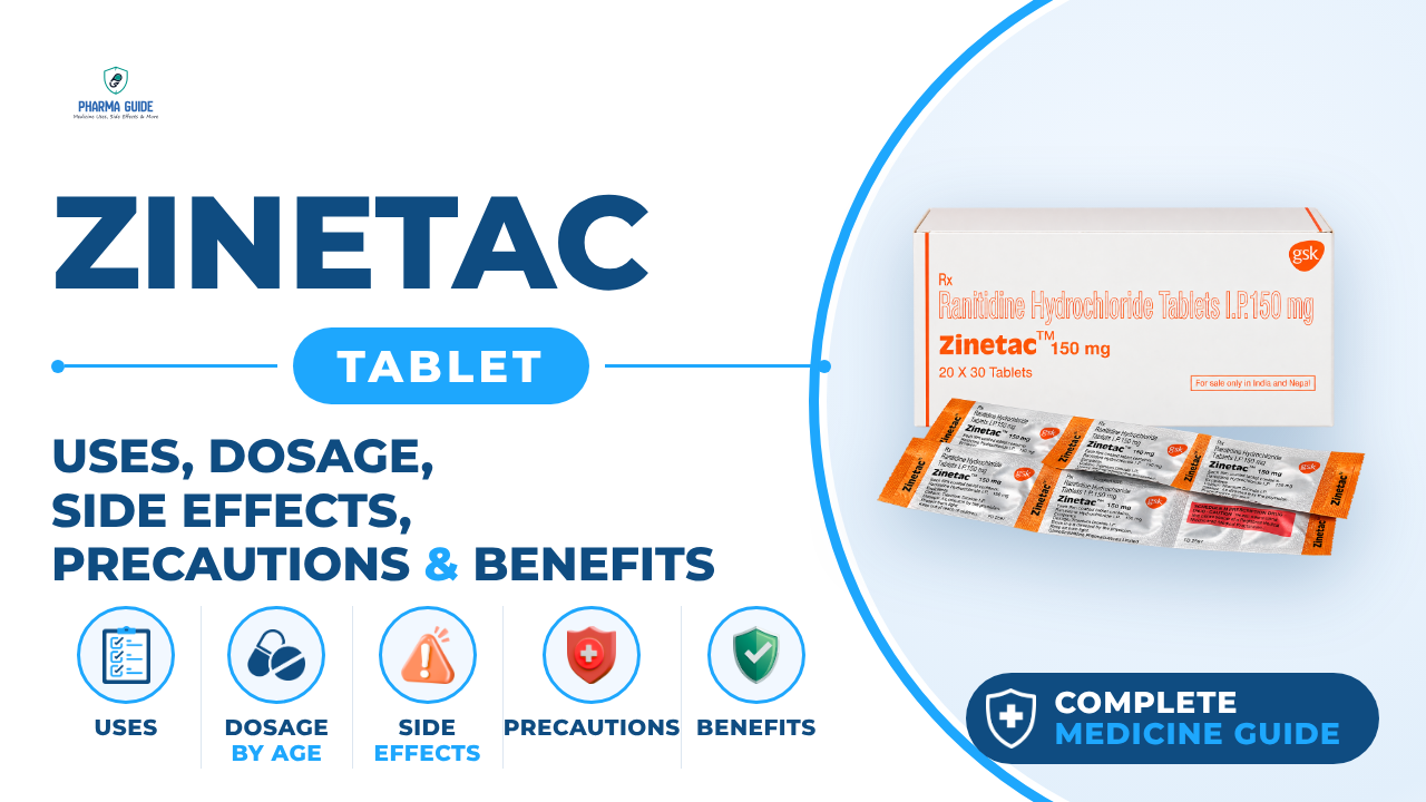 Zinetac Tablet: Uses, Dosage, Side Effects, Precautions and Alternates