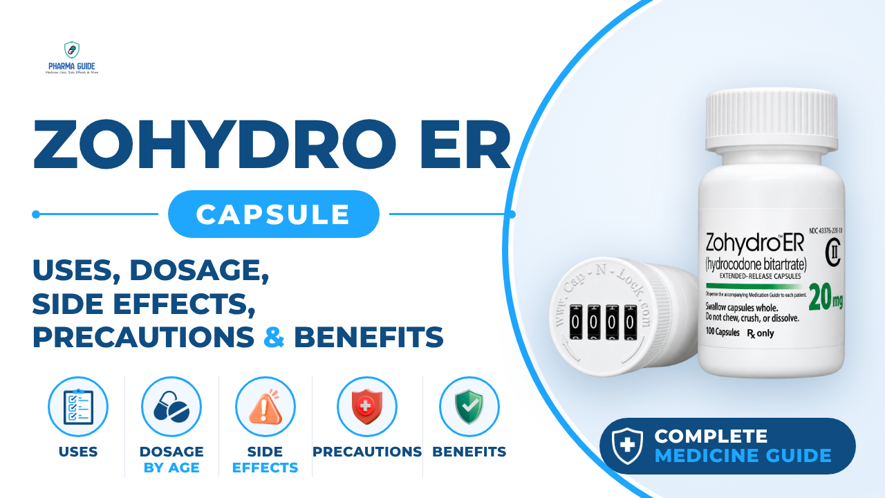 Zohydro ER Capsule: Uses, Dosage, Side Effects, Precautions and Alternates
